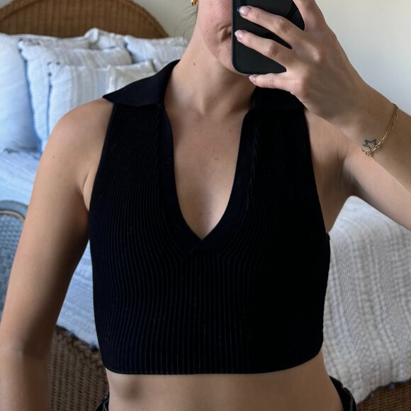Aritzia Black Sculpt Knit Tank - Picture 4 of 5